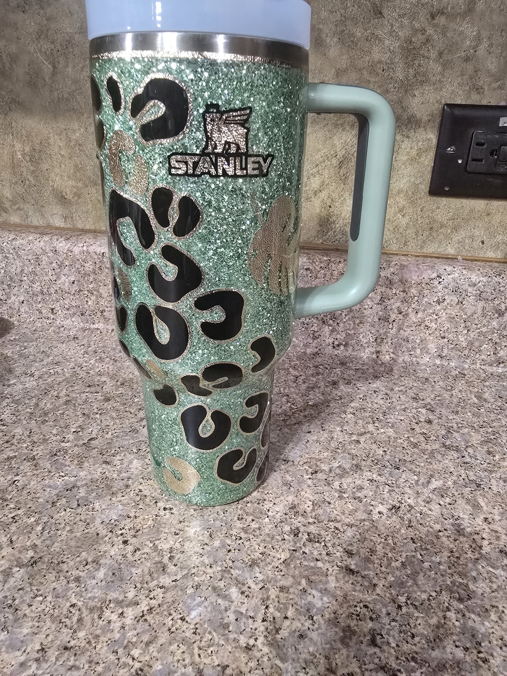 Stanley  40oz Glitter CUSTOM Leapord